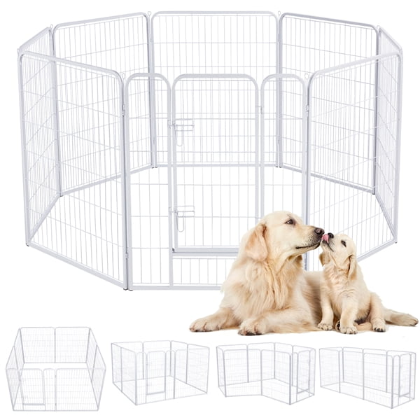 SmileMart 40" 8 Panels Metal Dog Playpen Pet Playpen Fence for Exercise