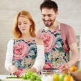 thumbnail image 3 of Pioneer Flower Floral Print Pattern Apron-Garden Aprons for Women with Pockets-Cotton Linen Waterproof Kitchen Cooking Gardening Aprons Adjustable for Kitchen,Cooking,BBQ and Salon 33x27 Inch, 3 of 7