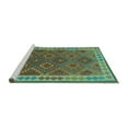 thumbnail image 2 of Ahgly Company Machine Washable Indoor Rectangle Oriental Turquoise Blue Traditional Area Rugs, 8' x 10', 2 of 4