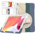 thumbnail image 4 of Étui de Protection en Silicone Coloré Antichoc + PC avec Support/sangle d'Épaule/sangle de Main pour iPad 10.2 2020, 4 of 5
