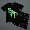 thumbnail image 5 of NIEWTR Toddler Boy Short Sets Boys Summer Dinosaur Outfits Cotton Short Sleeve Tops and Elastic Waist Shorts Matching Set（Green,3-4 Years), 5 of 9