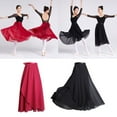 thumbnail image 2 of XISAOK Women Asymmetric Dance Skirts Chiffon Ballet Wrap Skirt Skate Over Scarf Skirts, 2 of 20