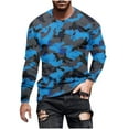 thumbnail image 2 of ZRGHAOYLQ Fashion Long Sleeve T-shirt for Men Camouflage Graphic Tee Casual Loose Crewneck Pullover Tees Big and Tall Cool Streetwear Tops, 2 of 5