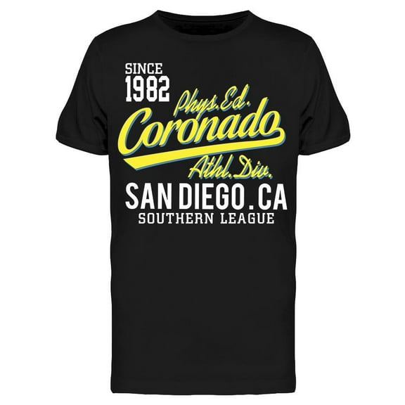 Typography: Since 1982, Coronado T-Shirt Men -Image by Shutterstock, Male Medium