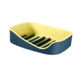 thumbnail image 3 of Raindrops 1Pack Bathroom Soap Dishes Dark Blue Double Layer Wall Mounted, 3 of 8