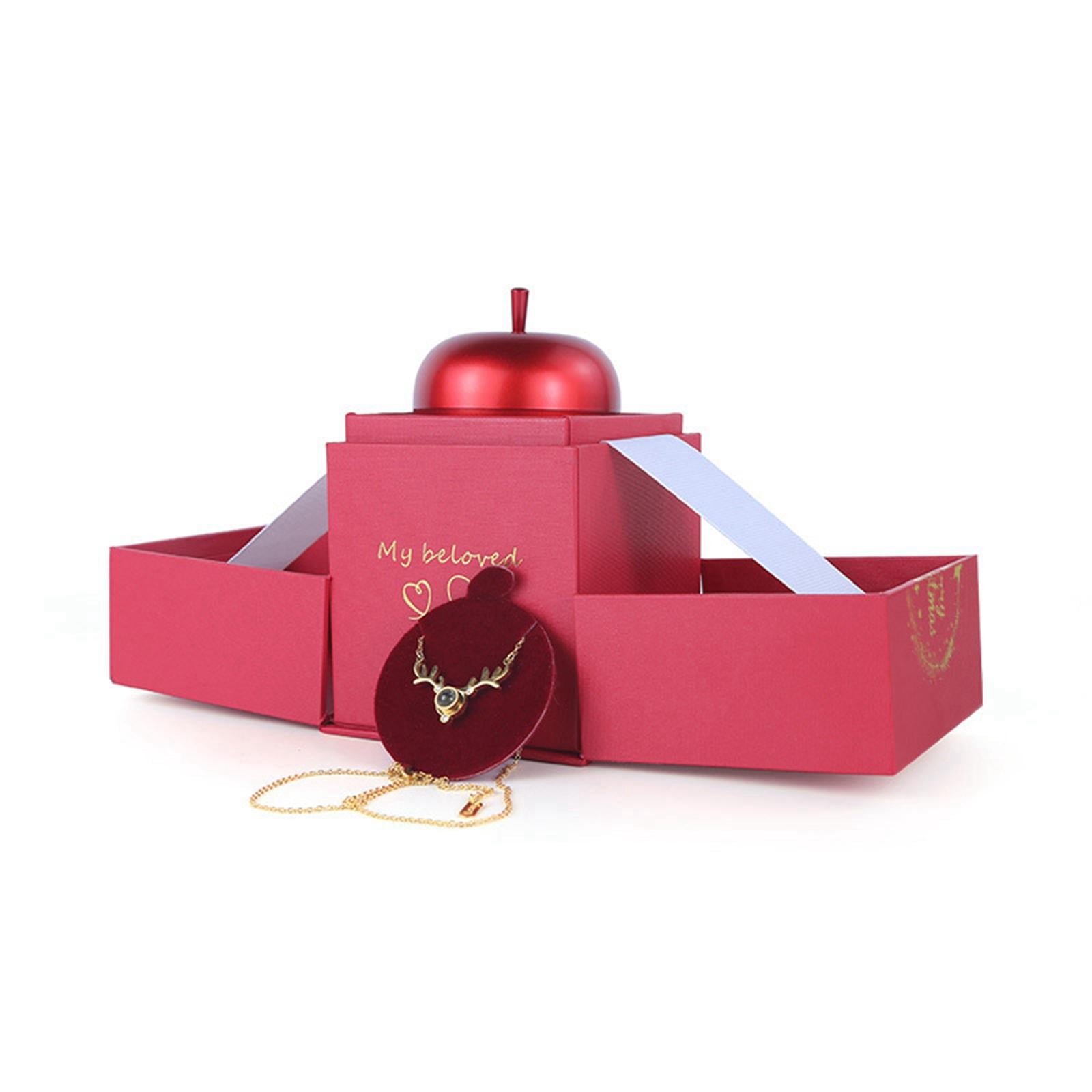 FVDPWYE Ring Box Holiday Gift Box Modern Jewelry Holder Case for Earrings Girl Gifts Metal