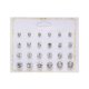 thumbnail image 1 of Pendientes de Circonita onlyliua 12 Pares con Tarjeta de Papel para Mujer, 1 of 1