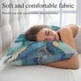 thumbnail image 5 of Teal Blue Marble Pillow Covers Queen, Modern Abstract Texture Art Ombre Soft Brushed Microfiber Breathable Throw Pillow Covers, Pillowcase with Zipper for Couch Sofa Bedroom Living Room 20"x30", 5 of 9