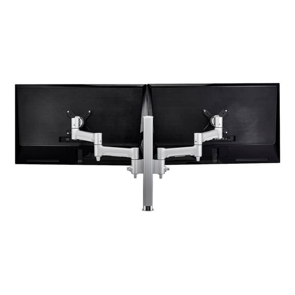 Atdec AWMS-2-4640-F-B - Mounting kit (display arm, F-clamp, post clamp) - adjustable arm - for 2 monitors - aluminum - black - screen size: 30"-34" - desk-mountable
