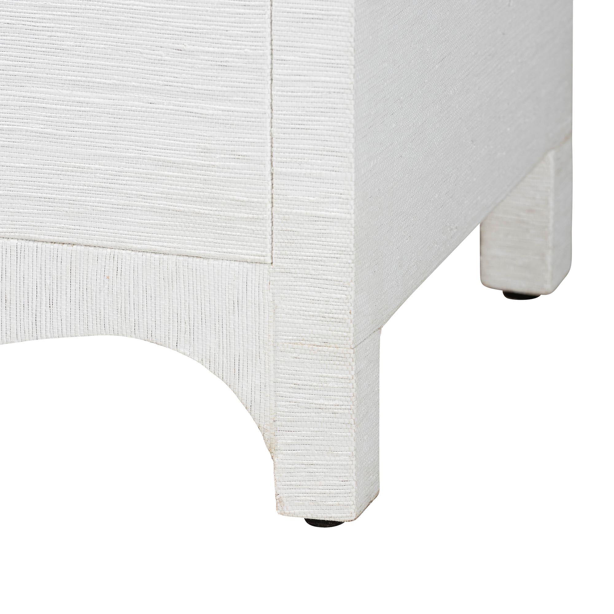 bali & pari Ximena Boho Storage Cabinet, White