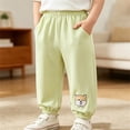thumbnail image 4 of THJRPQJFD Toddler Kids Fleece Joggers Cute Print Casual Baggy Wide Leg Sweatpants Trendy Elastic High Waist Sweat Pants Girls Boys Athletic Bottom with Pockets, 4 of 4