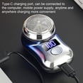 thumbnail image 3 of Portable Electric Shaver LED Battery Display USB Rechargeable Waterproof Mini Travel Men Rotary Razor Cordless Hair Beard Trimmer Remover Tool, 3 of 8