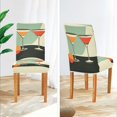 thumbnail image 3 of Yayeee 4 Pack Dining Chair Covers Stretch Parson Chairs Slipcovers Seat Protector, Red Glasses, 3 of 6