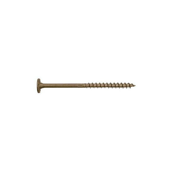 Strong-Drive No. 5 x 6 in. Star Low Profile Head Double-Barrier Coating Stainless Steel Screws, Tan - Pack of 50