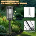 thumbnail image 2 of 10 Pack Solar Lights for Outside Walkway Pathway Yard Garden Lawn Outdoor Waterproof Decorative Contemporary Landscape Lighting. (Cool White, 10), 2 of 7