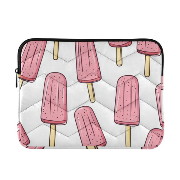 FORMRS 13-13.3 inch Laptop Sleeve Case Soft Carrying Quilted Computer Bag Cover, Pink Ice Cream
