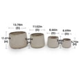 thumbnail image 5 of Ceramic Flower Pots - 4 Pack Modern Planters for Indoor/Outdoor Use - American White Oak Finish - 13.8" Patio, Garden, Windowsill Decor Ameican White Oak + Ceramic, 5 of 5