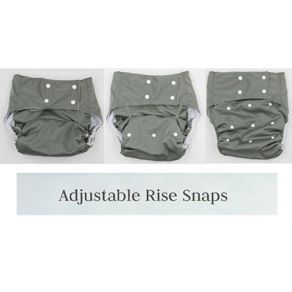 Kawaii Adult Cloth Diaper, Large, Unisex, Reusable, Incontinence Leak Proof, with Insert for Adults, 3 Pack