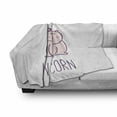 thumbnail image 3 of Unicorn Cat Soft Flannel Fleece Throw Blanket, Fantasy Animal with I am a Unicorn Words Funny Fictive Kitten, Cozy Plush for Indoor and Outdoor Use, 50" x 60", Baby Pink Purple, by Ambesonne, 3 of 6