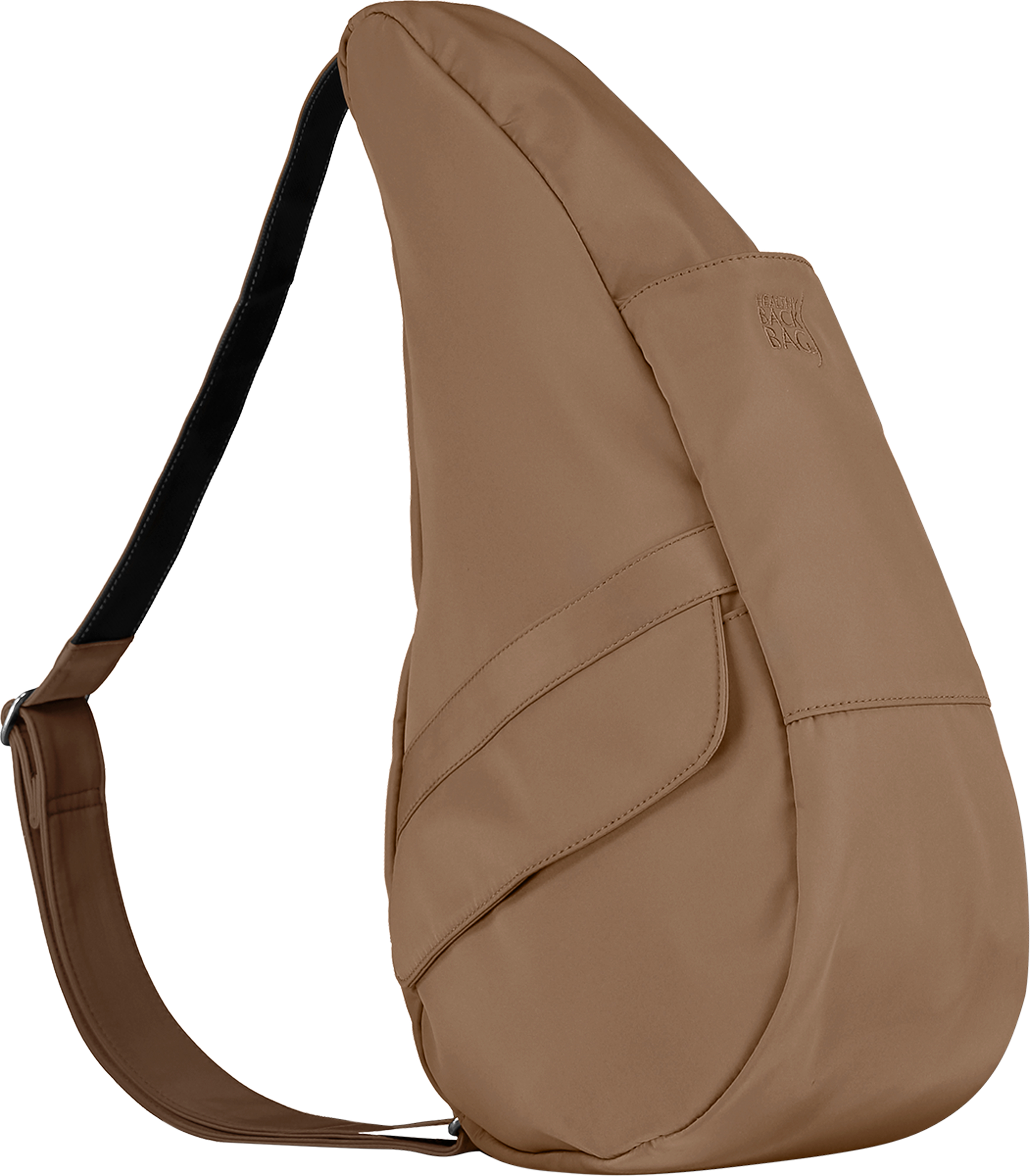 AmeriBag 15" Microfiber Crossbody Sling Healthy Back Bag (Taupe)