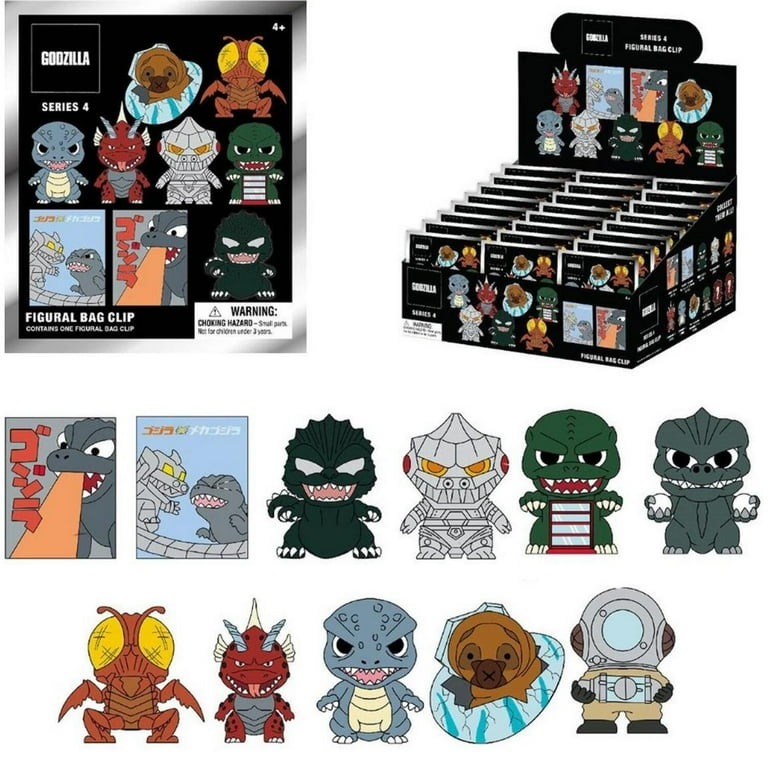 Godzilla - Series 4 3D Foam Bag Clip, Action Figure Toy Charachter