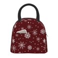 thumbnail image 1 of Balery Romantic white snowflakes Bolsa de Almuerzo para Mujeres, Caja de Almuerzo, Bolsa de Almuerzo Pequeña Impermeable, Tote de Almuerzo Reutilizable con Gran Capacidad, 1 of 6