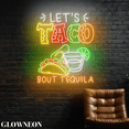 thumbnail image 2 of Glowneon Let's Taco Bout Tequila Neon Sign, Mexican Taco Tequila Sign, 2 of 5