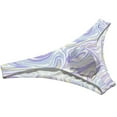 thumbnail image 2 of Botmois Men's Thongs Print Mini Bikini G-String Ultrathin Tangas Soft Low-rise Micro Briefs Comfortable T-Back Underwear Purple Wave X, 2 of 3