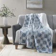 thumbnail image 2 of Serta Polyester Fabric Print Microlight to Sherpa Heated Electric Throw in Blue, 2 of 6