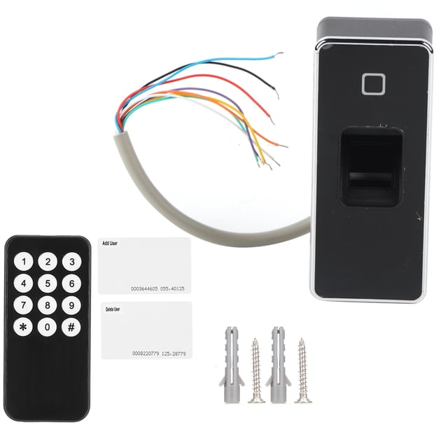 BR Controlador de acceso de metal 125KHZ Lector de tarjetas RFID Abridor de puerta de huellas dactilares a prueba de agua