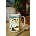 thumbnail image 2 of 15 fl oz Ceramic Mug, Westport, Washington, Nautical Chart, Dishwasher & Microwave Safe, 2 of 3