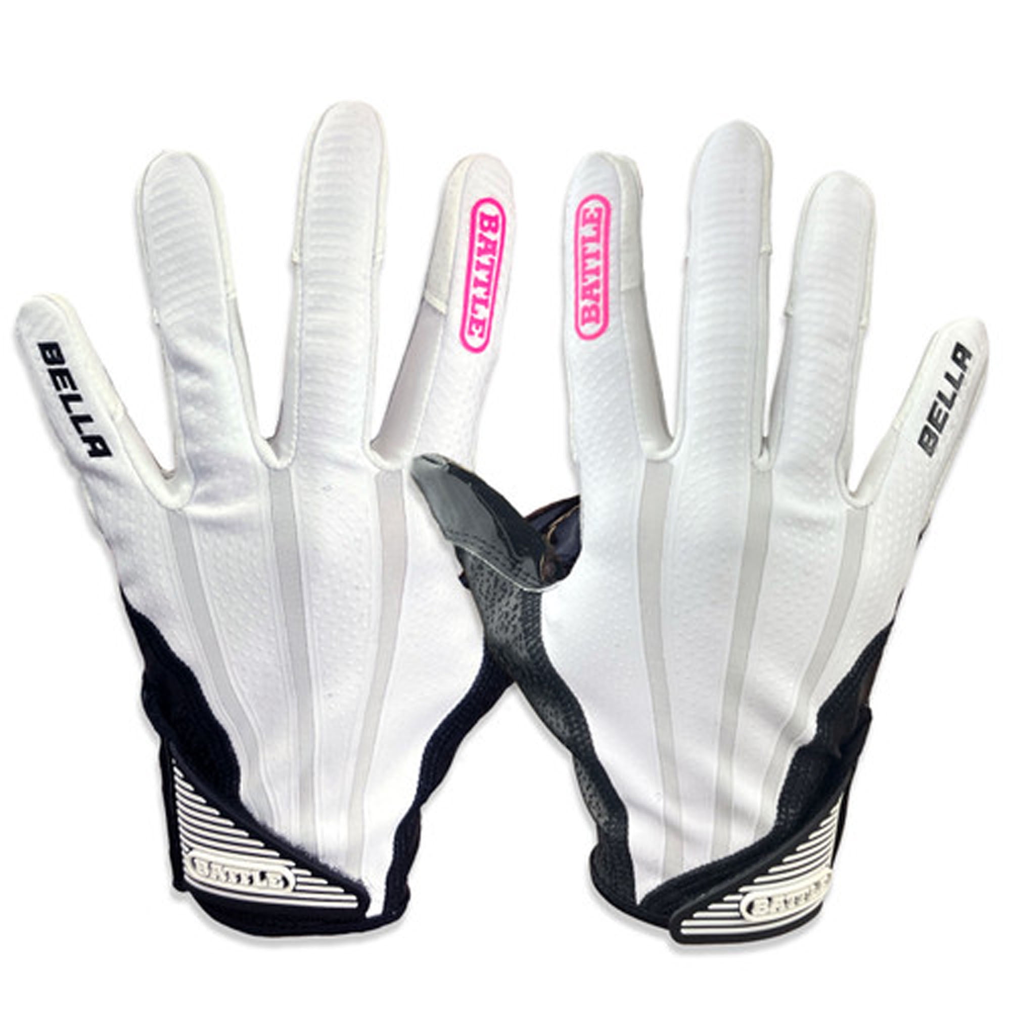 Battle Sports Adult Bella Glove "I'M HER" Female Receiver Football Glove - Black/White - Large