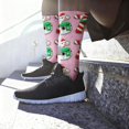 thumbnail image 5 of Bas Roses de Noël Confortables Imprimés 3D Mignons Mi-Mollet Chaussettes de Sport, 5 of 5