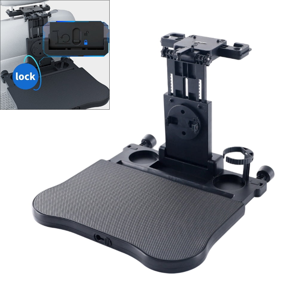 Foldable Car Table Organizers with Not Slip Surfaces Easy Carry Vehicle Desk Plastic For Laptops Food Drinks In Vehicles
