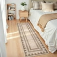 thumbnail image 3 of 2x6 Washable Modern Solid Area Rug, Non Slip TPR Backing Low Pile Carpet for Living Room, Bedroom, Dining Room,Brown, 3 of 7