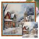 thumbnail image 1 of Hilo Algodón Ecológico Bordado Punto Cruz Impreso 14CT Casa Invierno 50x50cm, 1 of 9