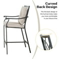 thumbnail image 5 of Ulax Furniture Patio Bistro Bar Stools Metal Counter Height Stools with 100% Polyester Cushion, Set of 2, 5 of 7