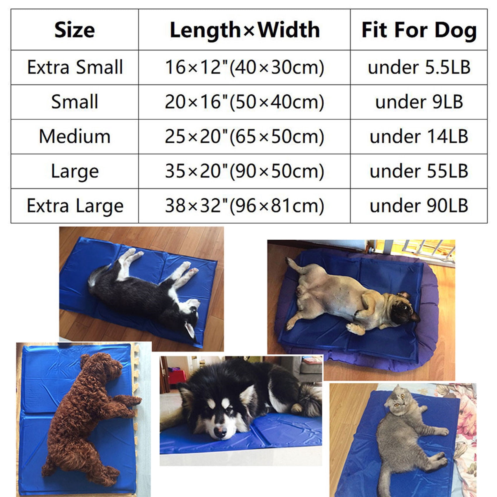 Dog Cooling Mat Pet Cooling Bed Mat for Dog Cat Waterproof Summer Indoor Cooling Pad for Small Medium Large Dogs XL (38×32")