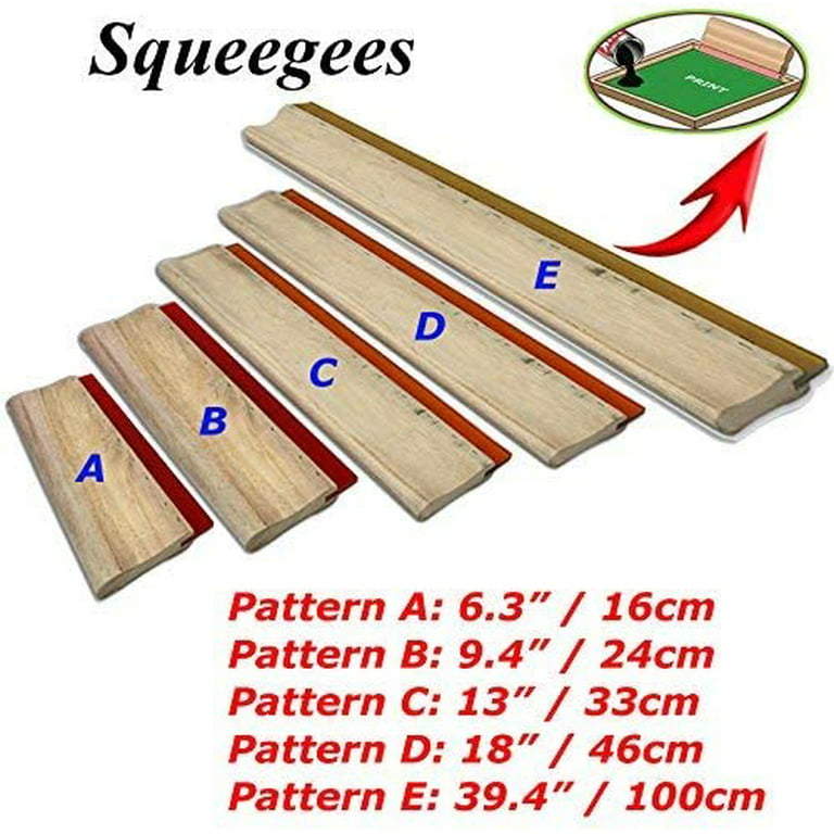 TECHTONGDA Silk Screen Printing Squeegee Rubber Wood Water Scraper for Ink  Silk Screen Printing 65 Durometer 6.3inch