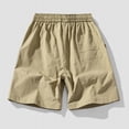 thumbnail image 5 of Big & Tall Men's Cargo Shorts Quick Dry 8" Inseam Knee Length Elastic Waist Drawstring Utility Short Pants with Zipper Pockets for Outdoor Hiking Fishing Golf, 5 of 5