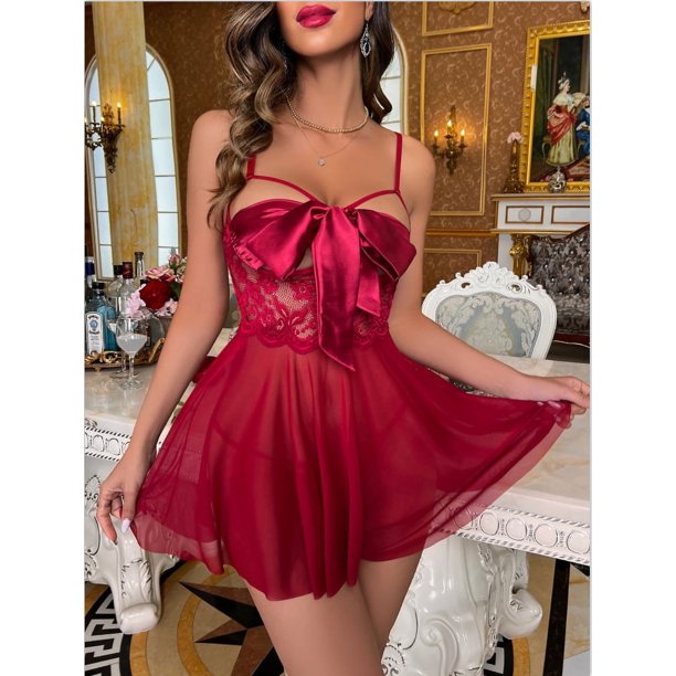 Ropa interior sexy Perspectiva sexy Tentación Entrepierna abierta Libre Caliente Pasión Traje Lazo Pecho pequeño Pijama de gran tamaño