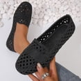 thumbnail image 5 of Norvail Womens Lightweight Open Toe Flat Sandals - Casual Slip-On Summer Beach Shoes, Hollow Out Flat Sandals, Solid Color Round Toe Slip On Summer Going Out Shoes, 5 of 6