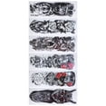 thumbnail image 2 of 6 hojas de pegatinas de tatuaje para brazo completo para hombres y mujeres, impermeables, para fiestas, de moda, tatuajes temporales., 2 of 14