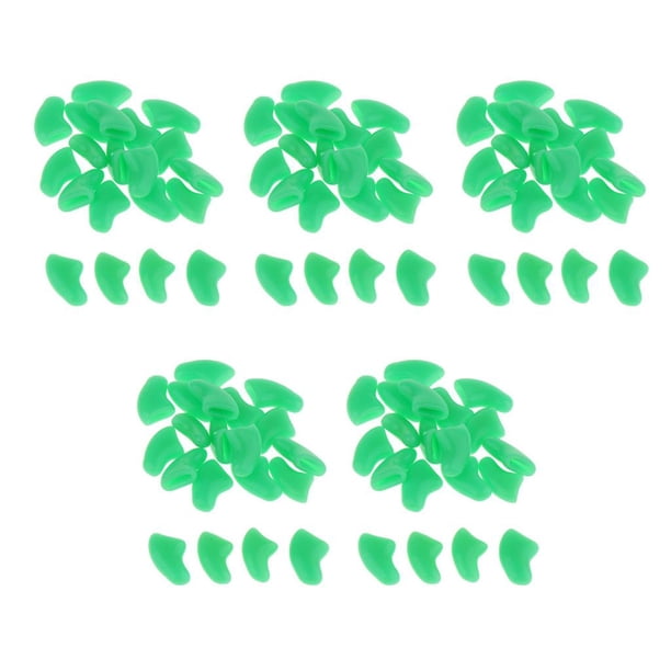 Tapas de uñas para , 100 Uds., de aseo para patas de suaves para mascotas, , cometas para proteger muebles, 6 colores L verde