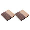 thumbnail image 3 of 2PCS Solid Wooden Coasters Heat Insulation Drink Wine Tea Coaster, 3 of 9