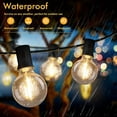 thumbnail image 6 of Globe Outdoor String Lights, 25 FT Patio Lights with 27 G40 Shatterproof LED Bulbs (2 Spare), Waterproof Hanging Lights String for Outside Backyard, Porch, Deck, Party, 6 of 8