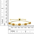 thumbnail image 2 of 18K Yellow Gold Plated Silver Yellow Citrine and White Lab Grown Diamond Tennis Bracelet for Women (3.65 Cttw, Gemstone November Birthstone, Oval Checkerboard 7x5MM, Fully Adjustable up to 9 inch), 2 of 4