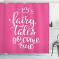 thumbnail image 1 of Ambesonne Once upon a Time Shower Curtain, Cartoon Crown, 69"Wx75"L, Hot Pink White, 1 of 3
