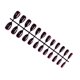 thumbnail image 1 of Minnieouse 24 piezas de uñas postizas para mujer, bricolaje, herramientas de decoración de manicura falsa, accesorio de decoración de moda, puntas de Juegos de manicura Púrpura de uva Minnieouse CE011429-22, 1 of 5