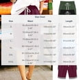 thumbnail image 3 of Wlynlyn Shorts for Women Striped Drawstring Elastic Waisted Straight Leg Lounge Shorts Knee Length Casual Cotton Bermuda Shorts, 3 of 7